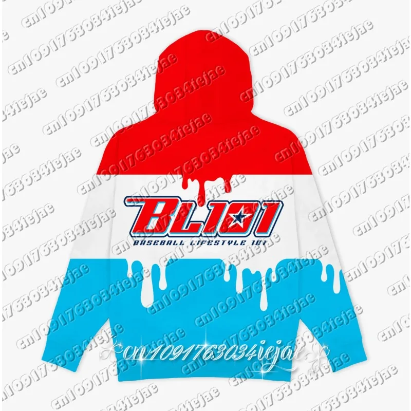 2026 جديد الخريف الشتاء هوديي البيسبول نمط الحياة 101 عيد الميلاد الأسرة حفلة البلوز الأطفال الكبار المتضخم هوديي