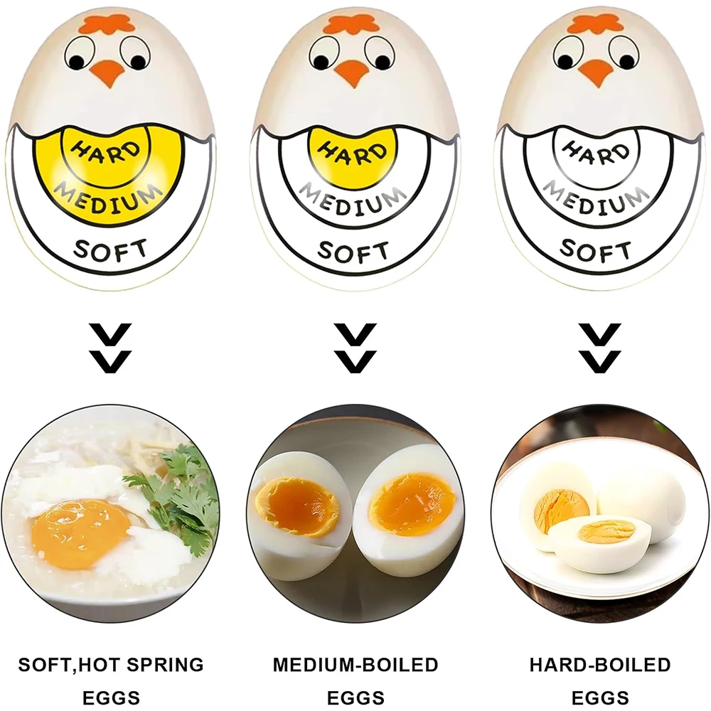 Egg Timer Color Changing Indicator Resin Boiled Egg Timer Eggs Cooker Kitchen Gadget