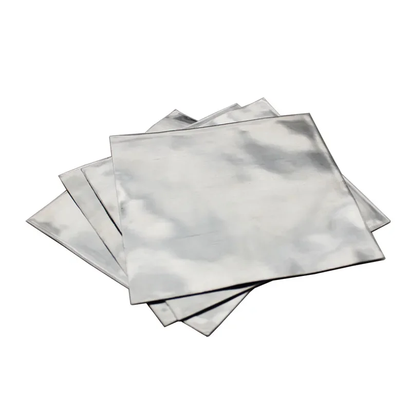 99.99% Pure Tin Stannum Sn Sheet Foil Plate Thickness 0.02mm To 10mm
