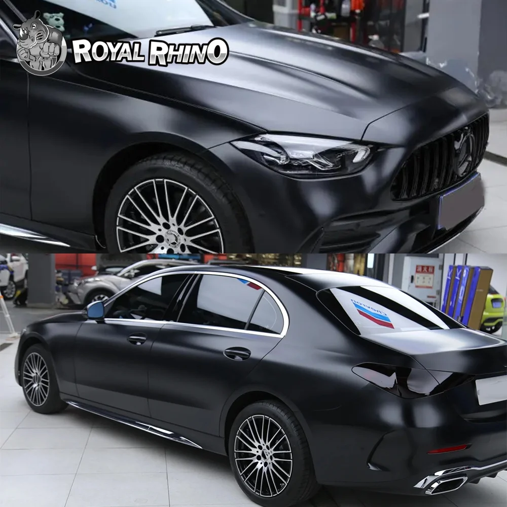 

1.52*18M PET liner Satin Black matte Car Wrap Vinyl Film For Car Body Decoration Styling wrapping Stickers for car