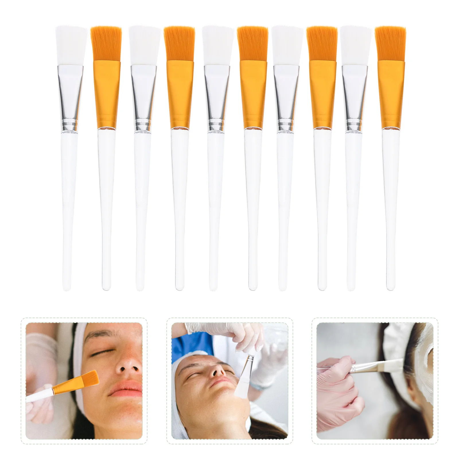 10 stücke Gesichtsmaske Pinsel Klarer Griff Waschbar Für Gel Creme Masken Schönheit Werkzeug Schlamm Applikator Gesichtsmaske Applikator Hautpflege pinsel