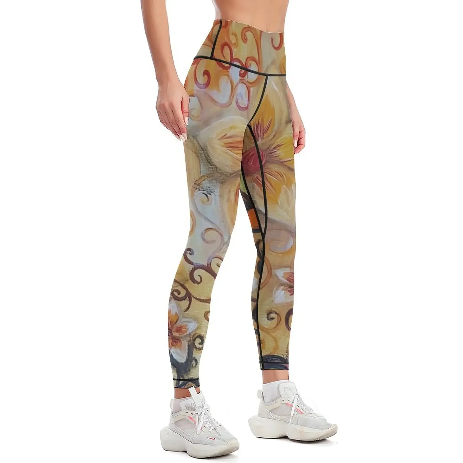 Florets (4) - Wild Flower Meadow Leggings leggins push up woman Female legging pants Womens Leggings