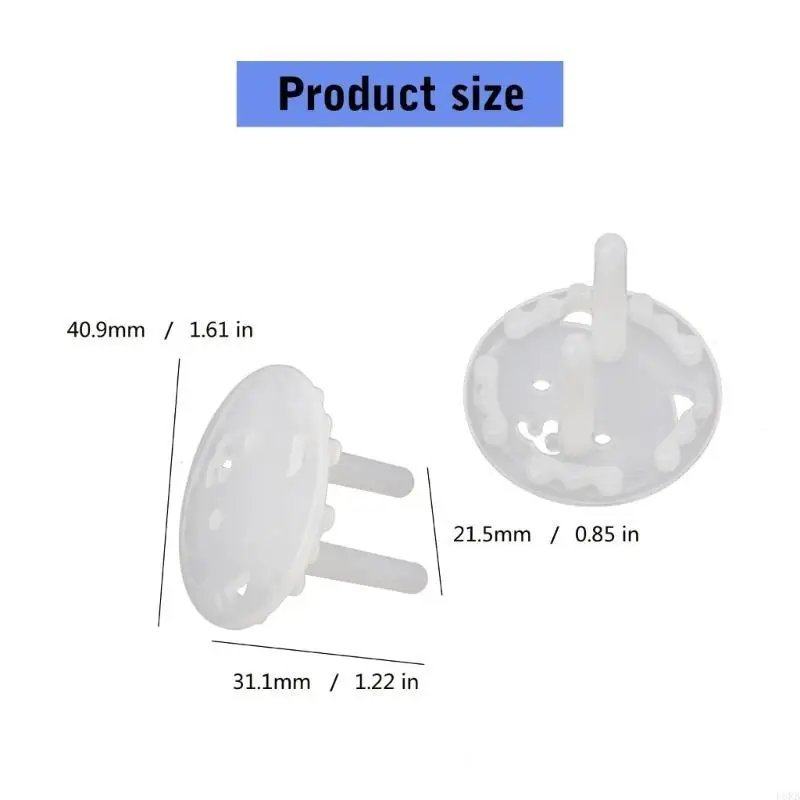 ฝาครอบปลั๊กไฟ (10 แพ็ค) ฝาครอบป้องกันไฟฟ้าป้องกันเด็กแบบใส forBaby L8RB