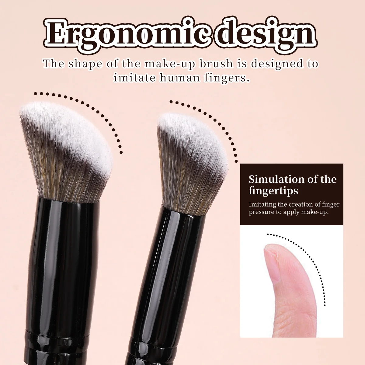 MAANGE Juego de brochas de maquillaje, 5 uds., brochas para detalles de corrector y base, brochas de maquillaje suaves para crema líquida en polvo, mezcla impecable