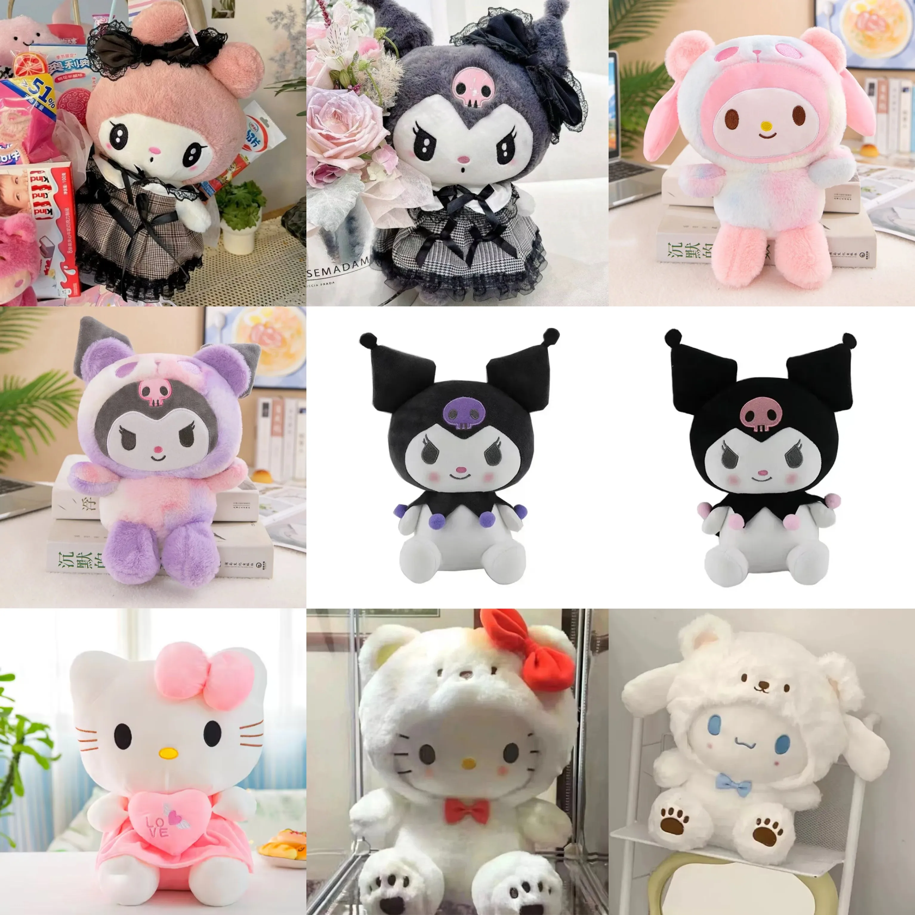 

Sanrio Plushies Hello Kitty Cinnamonroll Kuromi Pochacco Stuffed Plush Doll Cos Bear Cute Toys Children friend Birthday Gifts