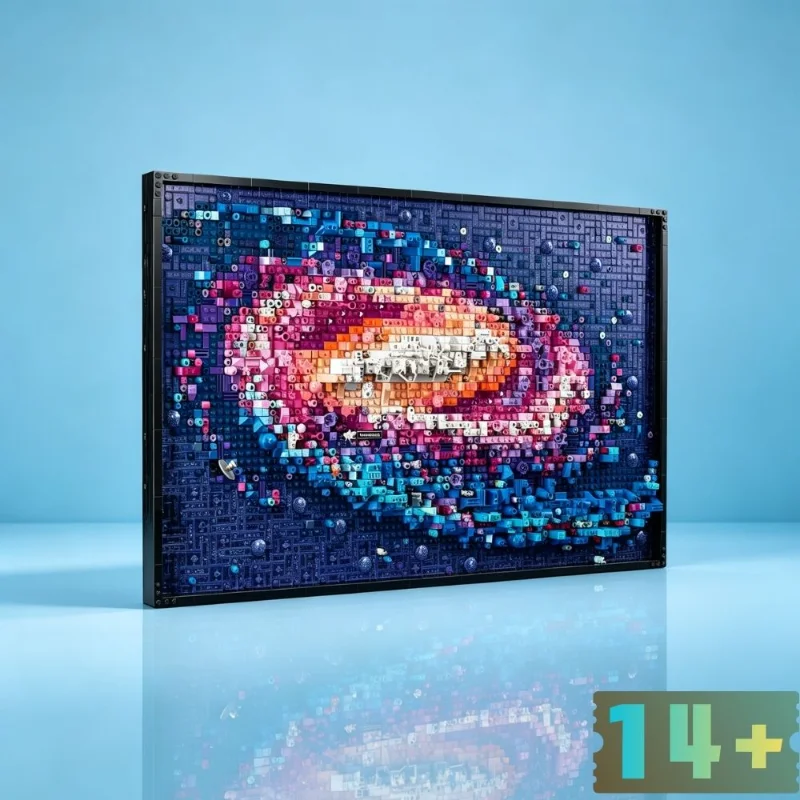 Large Scale Milky Way Inspired Brick Art Model 3091 Pieces Vivid Nebula Colors Creative Project For Adults - view 3