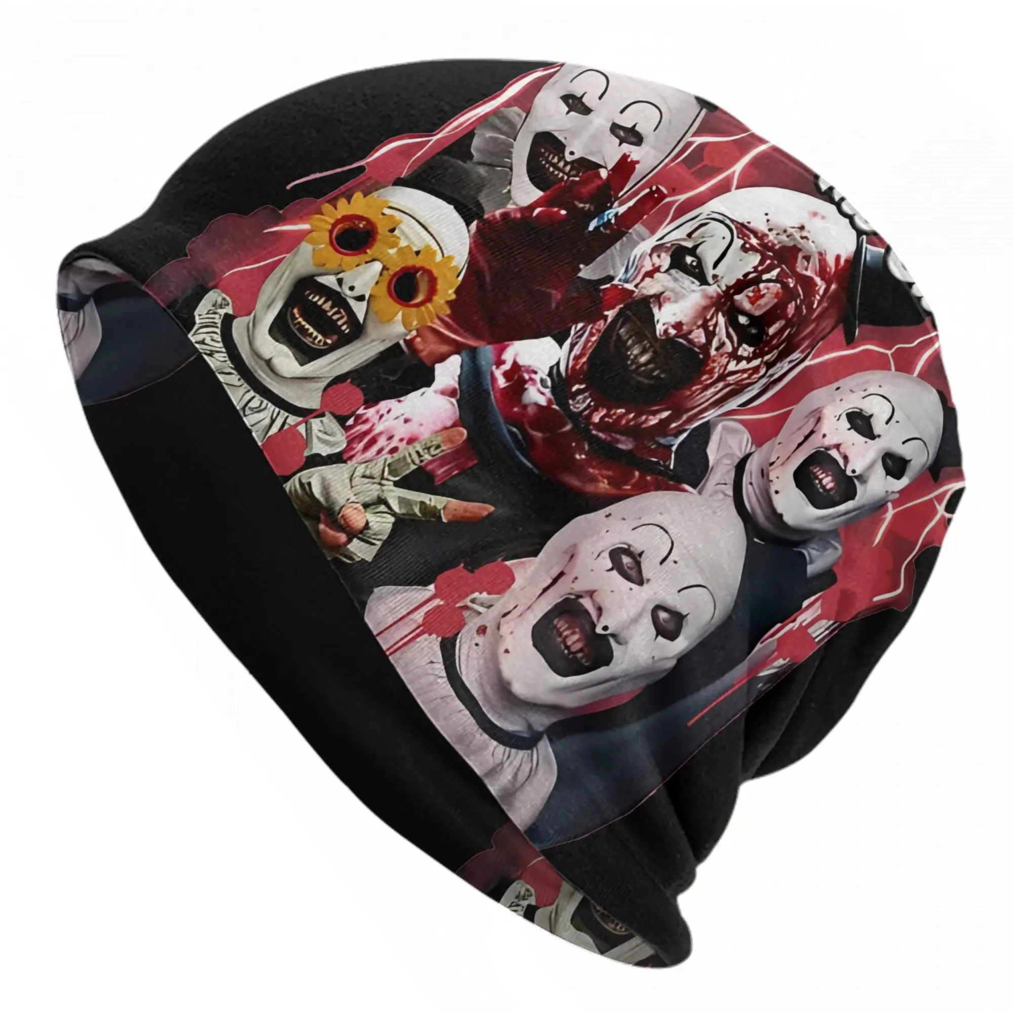 Terrifier Art The Clown Bonnet Hats Autumn Winter Outdoor Skullies Beanies Hat  for Men Women Warm Dual-use Cap
