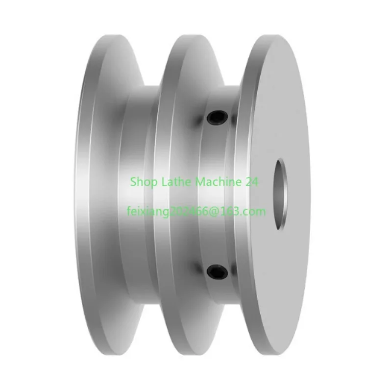 

1PC OD 40-100mm Double V-Groove Aluminum Drive Pulley For A-Section V-Belt Pulleys