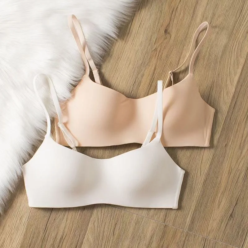 Thin One-piece Seamless Underwear Women's Small Breasts Gathered On The Collection Side Breasts No Steel Ring Breathable Bra