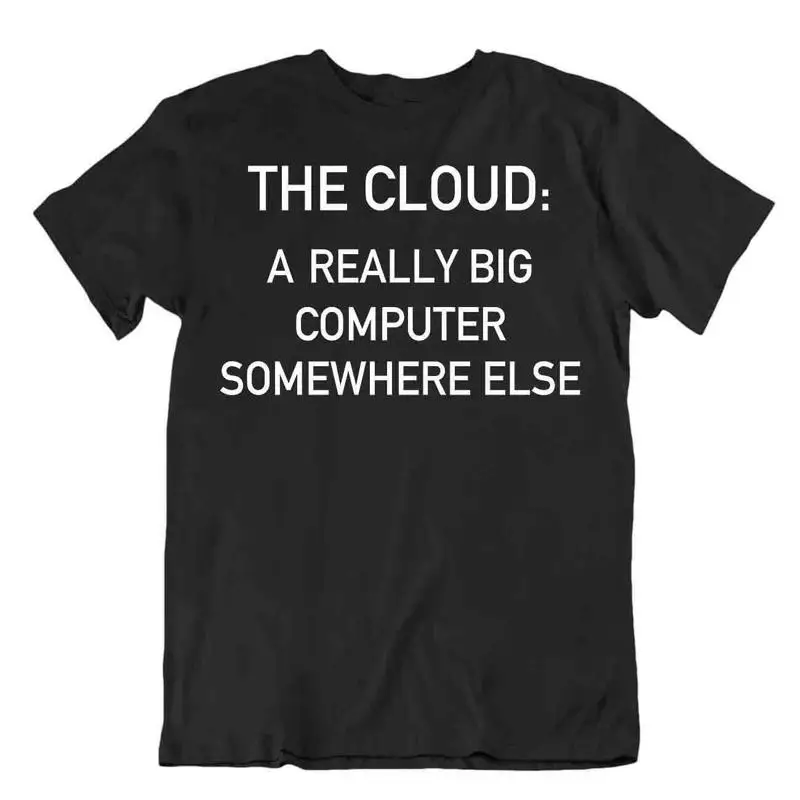 Cloud Realy Grote Computer Tshirt Programmeur T-shirt Retro Networking Tee