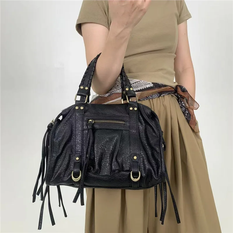 

Retro Y2K Tote Women Bag NEW 2026 Woven Handle Shoulder Bag Luxury Designer Bags for Women Handbags and Purses Shopper Female