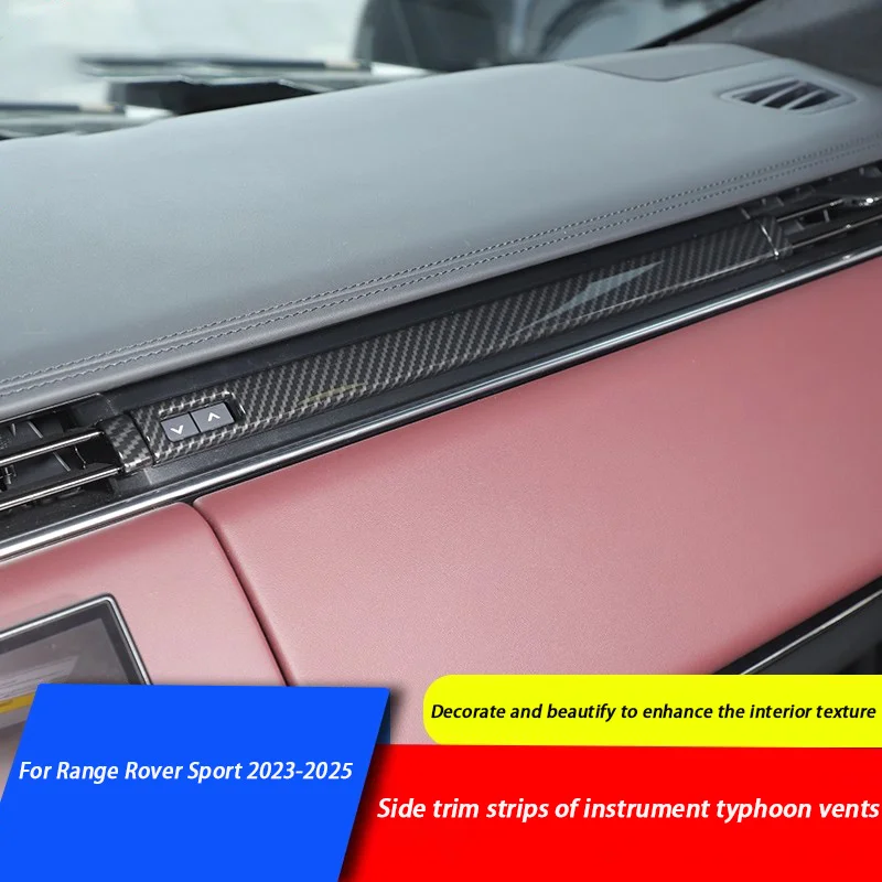 For Land Rover Range Rover L460 L461 2023 2024 2025 2026 ABS Carbon Fiber Dash Trim Center Console Instrument Air Outlet Strip
