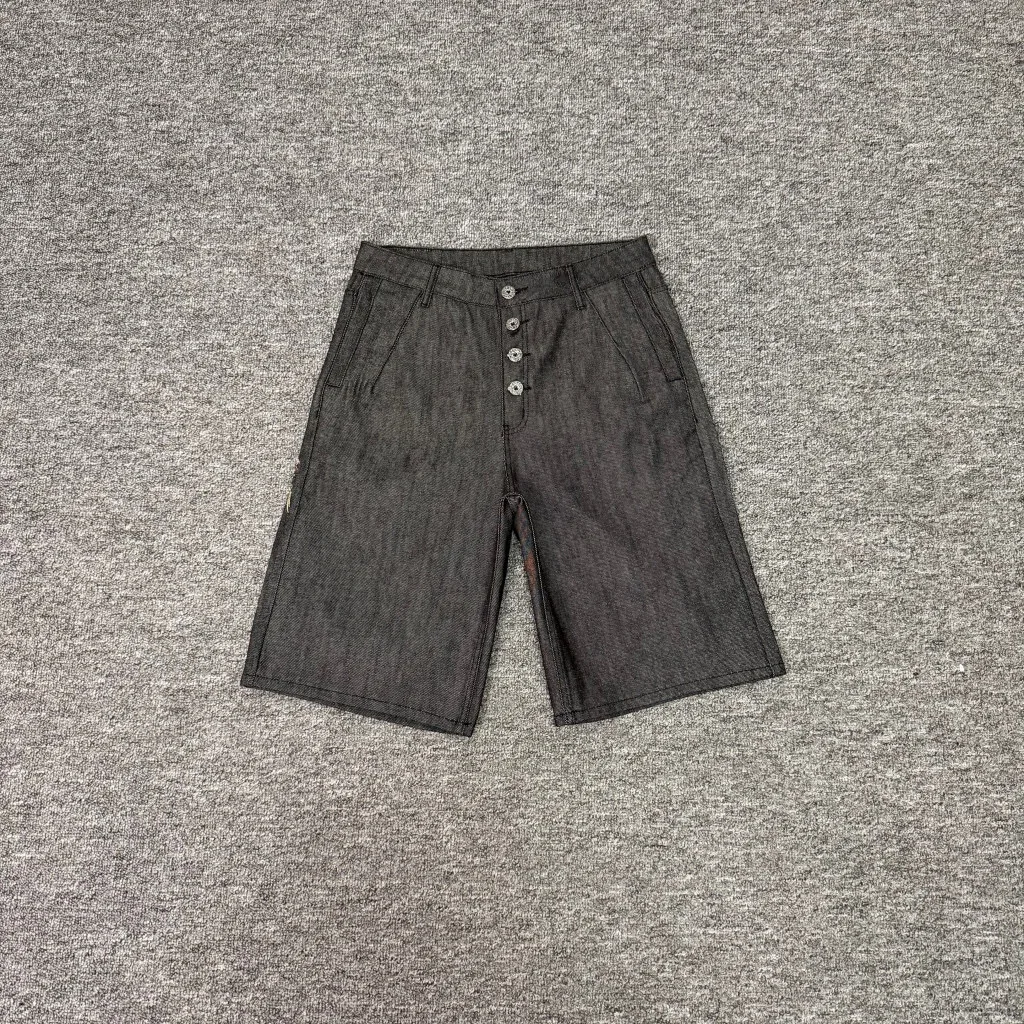 

Bla Embroidered Blossom V2 Jorts orts Loose Fit mid Waist Cotton Blend Casual orts for Teen Boys Summer Collection