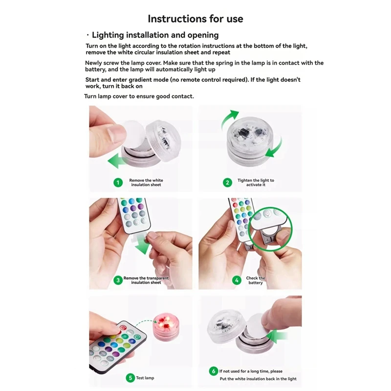 RGB Night Light With Wireless Remote Control LED Remote Control Waterproof Light 3D Printer Model Standard Components