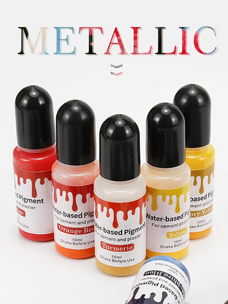 24 couleurs 10Ml à base d'eau gypse ciment coloration plâtre Pigment aquarelle Essence colorant bricolage gypse artisanat Pigment poterie revêtement