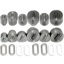 16/ 18/ 20/ 22/ 25/ 30/ 35/ 40 mm Eyelets Installation Tool Buttonhole  Metal Pores Button Rivet Oval Eyelets Molds