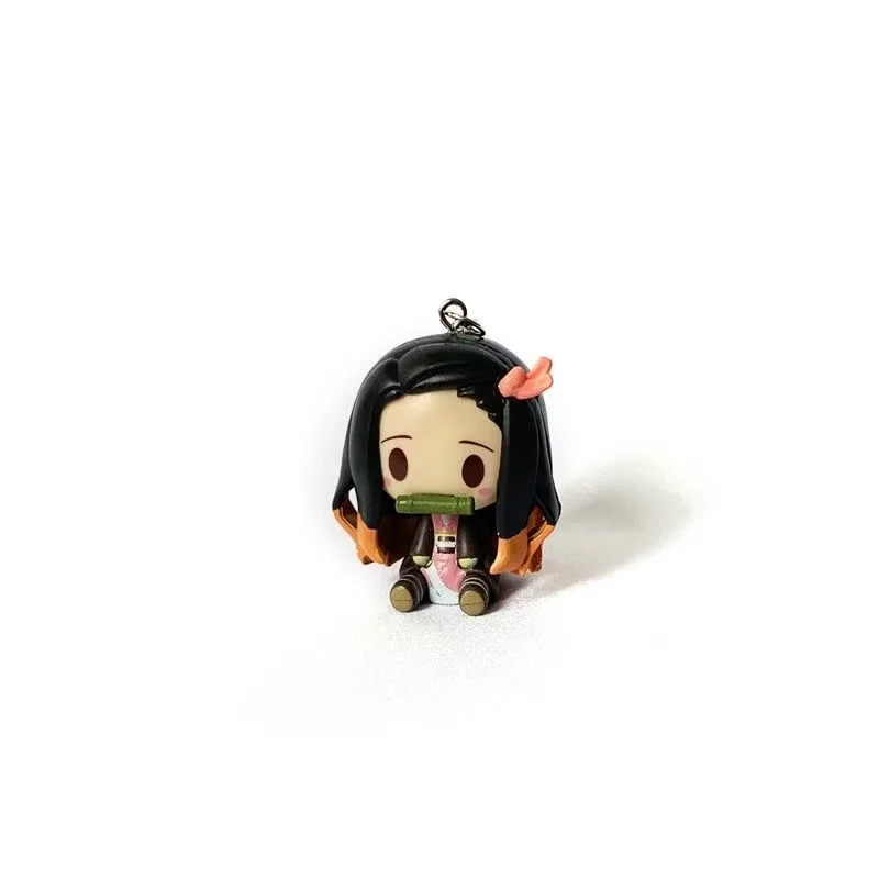 Anime Demon Slayer Tanjirou Nezuko Portachiavi Modello Figura carina Inosuke Agatsuma Zenitsu Giocattoli Borsa Accessori Regali per bambini 4 pezzi s