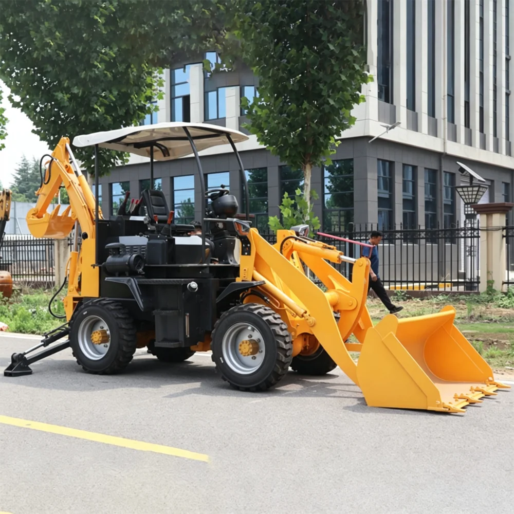 Compact 4WD Diesel Backhoe Loa - Agriculture Farming Working 评论和价格