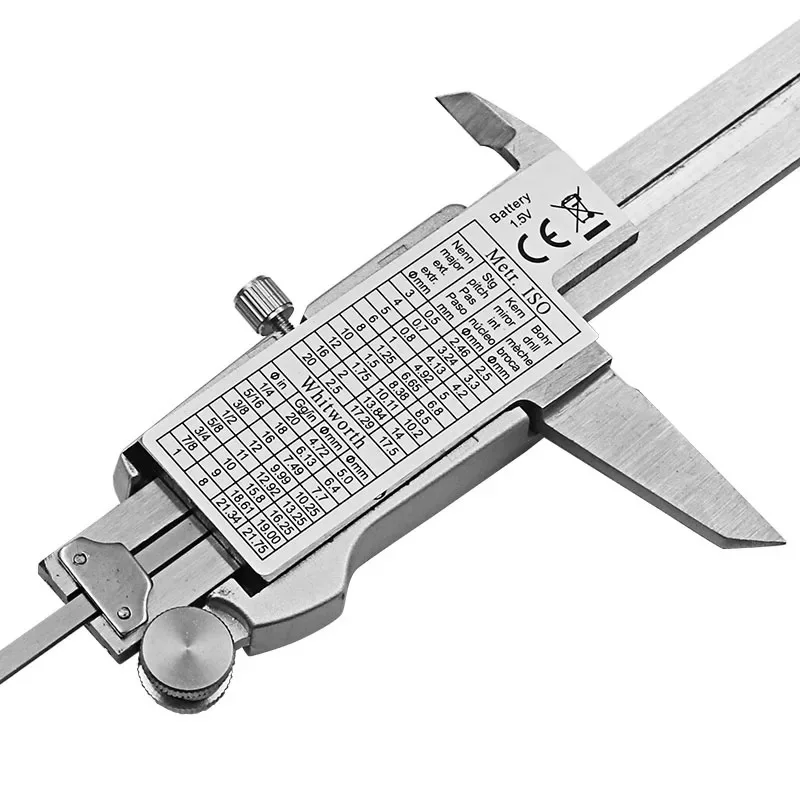 150mm Digital Vernier Caliper Stainless Steel Electronic Caliper High Precision Measuring Tool with Large LCD Display