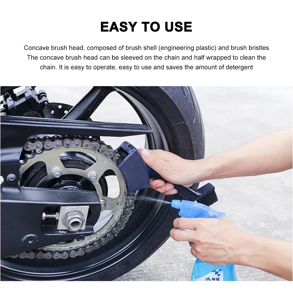 Motorcycle Mountain Bike Bicycle Scooter Double-end Chain Cleaning Brush Cycle Chain Detailing Brush Motorbike Chain Clean Tool