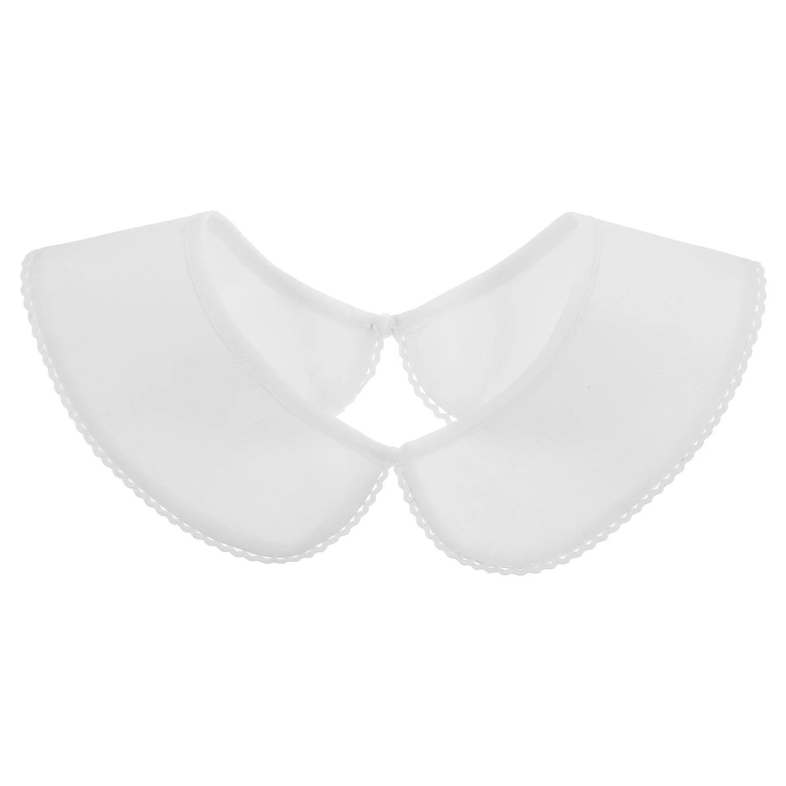 قميص نسائي من القطن الأبيض بياقة كاذبة قابل للفصل من الدانتيل وطية صدر السترة، ملابس أنيقة للشتاء والربيع، محسن كاجوال أنيق #1