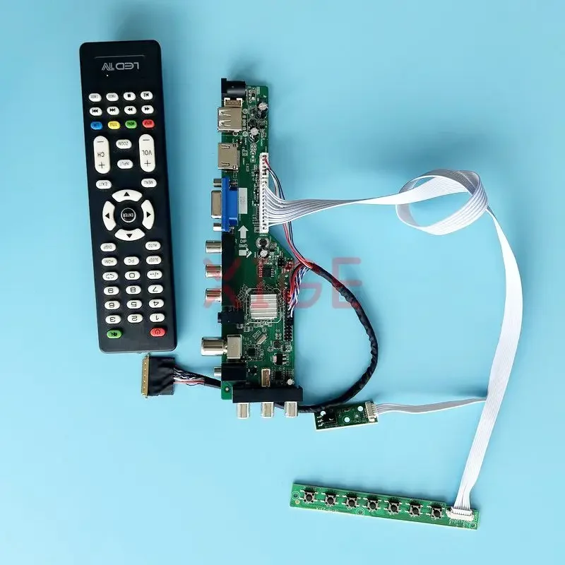 For LTN156AT14 LTN156AT15 Controller Board Laptop Display DVB Digital Signal DIY Kit USB+DHMI+VGA+2AV 40-Pin LVDS 15.6