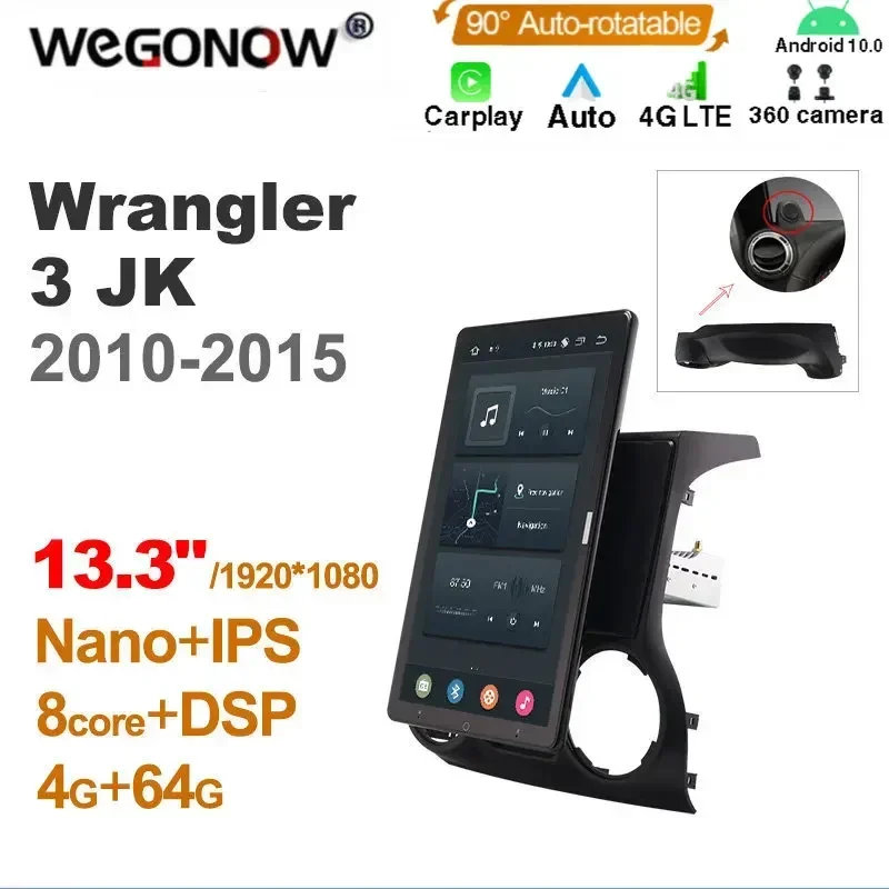 

Auto Rotatable 1920*1080 Ownice Android10.0 Car Multimedia for Jeep Wrangler 3 JK 2010 2012 2015 Wrangler 3 JK 2015 2016 2017