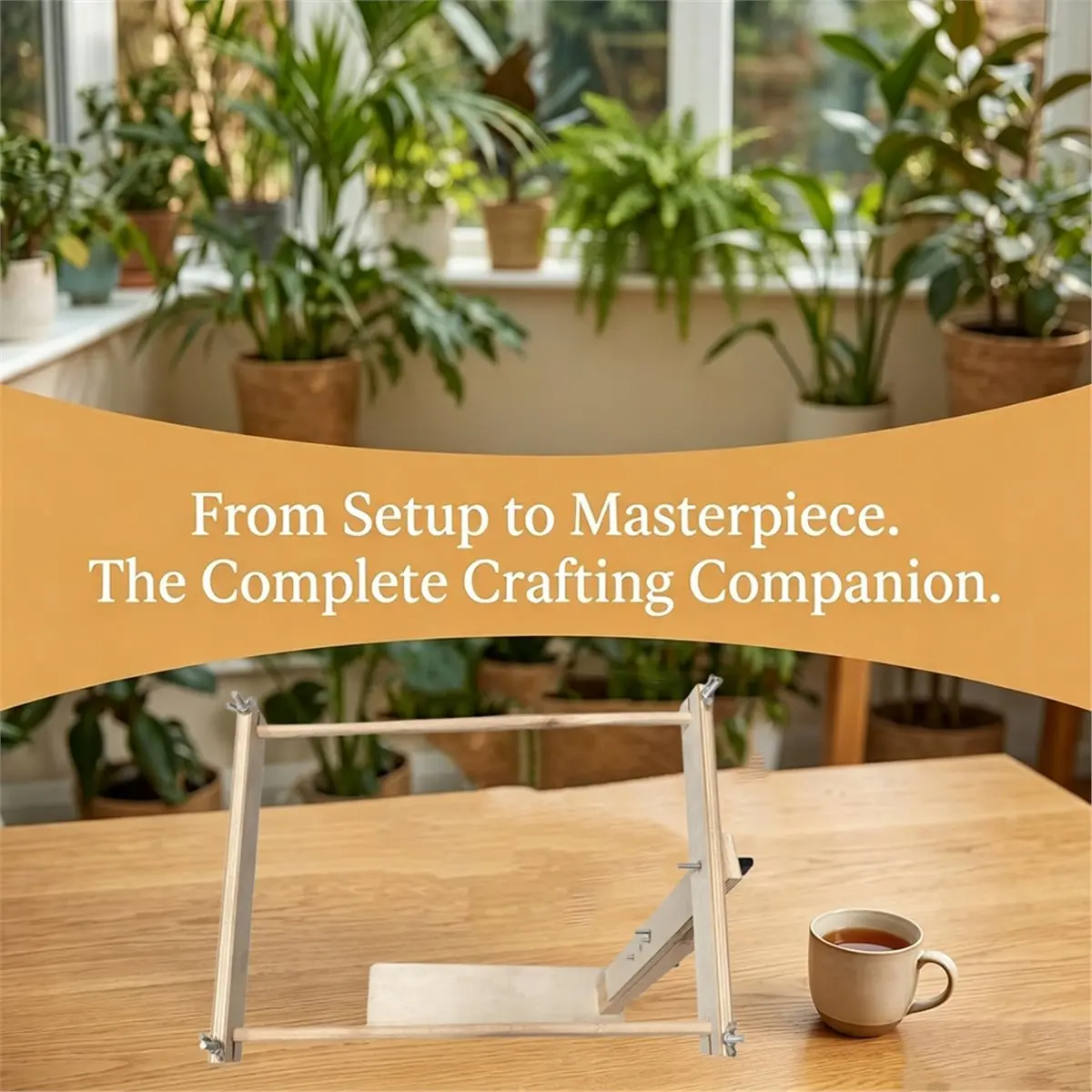 2026 New Tool Adjustable Tabletop Embroidery Stand - Frame Holder,Needlework Table Lap Stand+Split Rail Scroll Frame