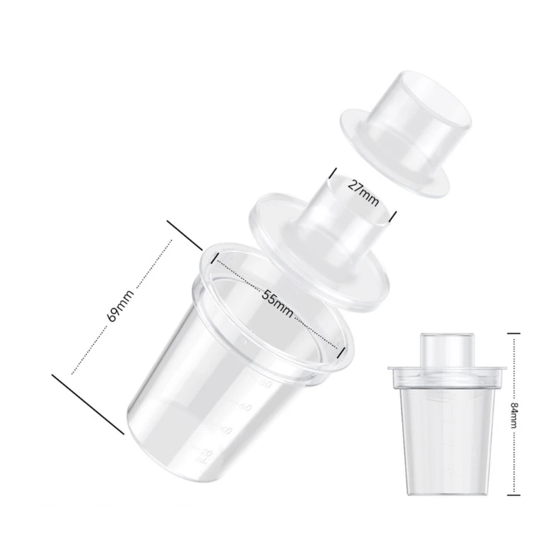 Boîte de rangement transparente pour lait en poudre pour bébé, boîtes essentielles pour céréales, capacité de 80ml, 6 pièces