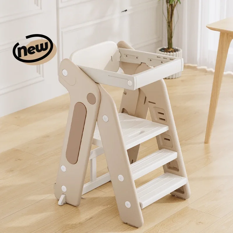 Sillas de comedor multifuncionales, taburete con escalón, silla plegable para asiento de bebé, silla de aprendizaje para niños, silla de altura ajustable para niños