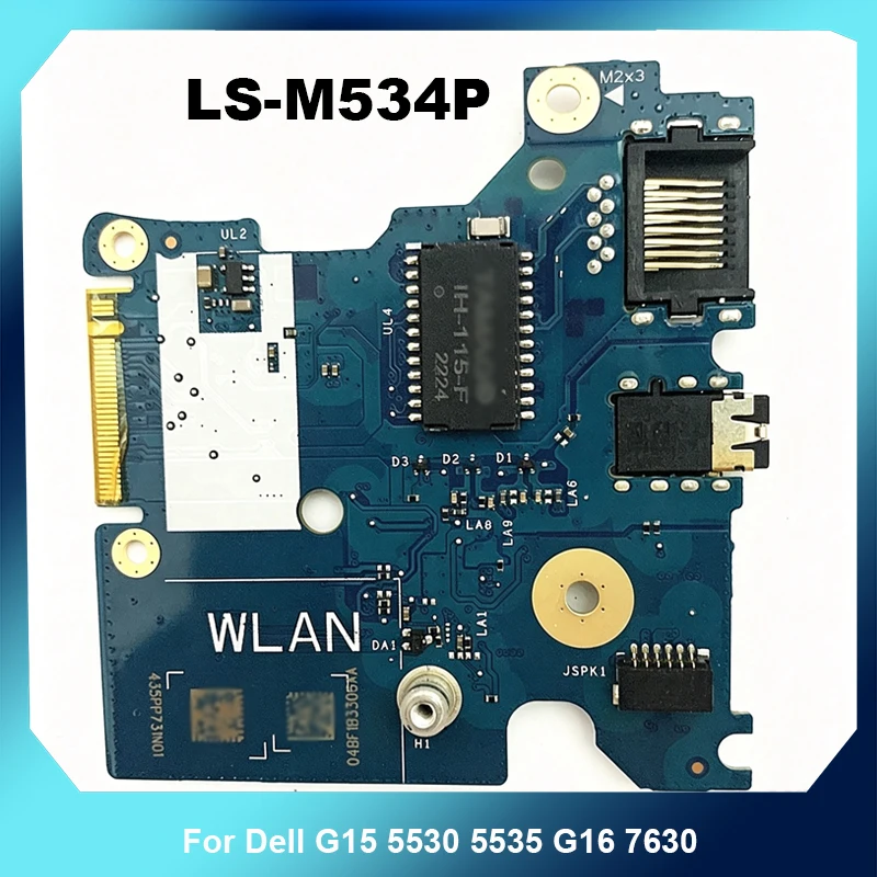 Laptop IO Board LS-M534P For Dell G15 5530 5535 G16 7630 USB Audio RJ45 Ethernet Sub Board