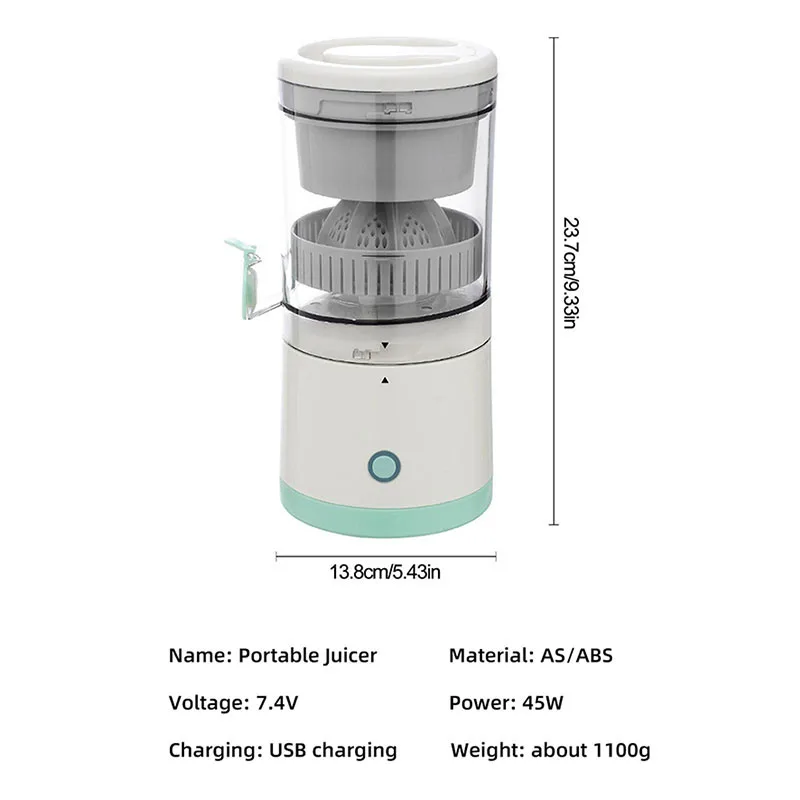 Imagem -04 - Espremedor de Laranja sem Fio Elétrico Extrator Portátil de Suco Máquina de Cozinhar de Frutas Pequenas Copos de Suco Recarregáveis