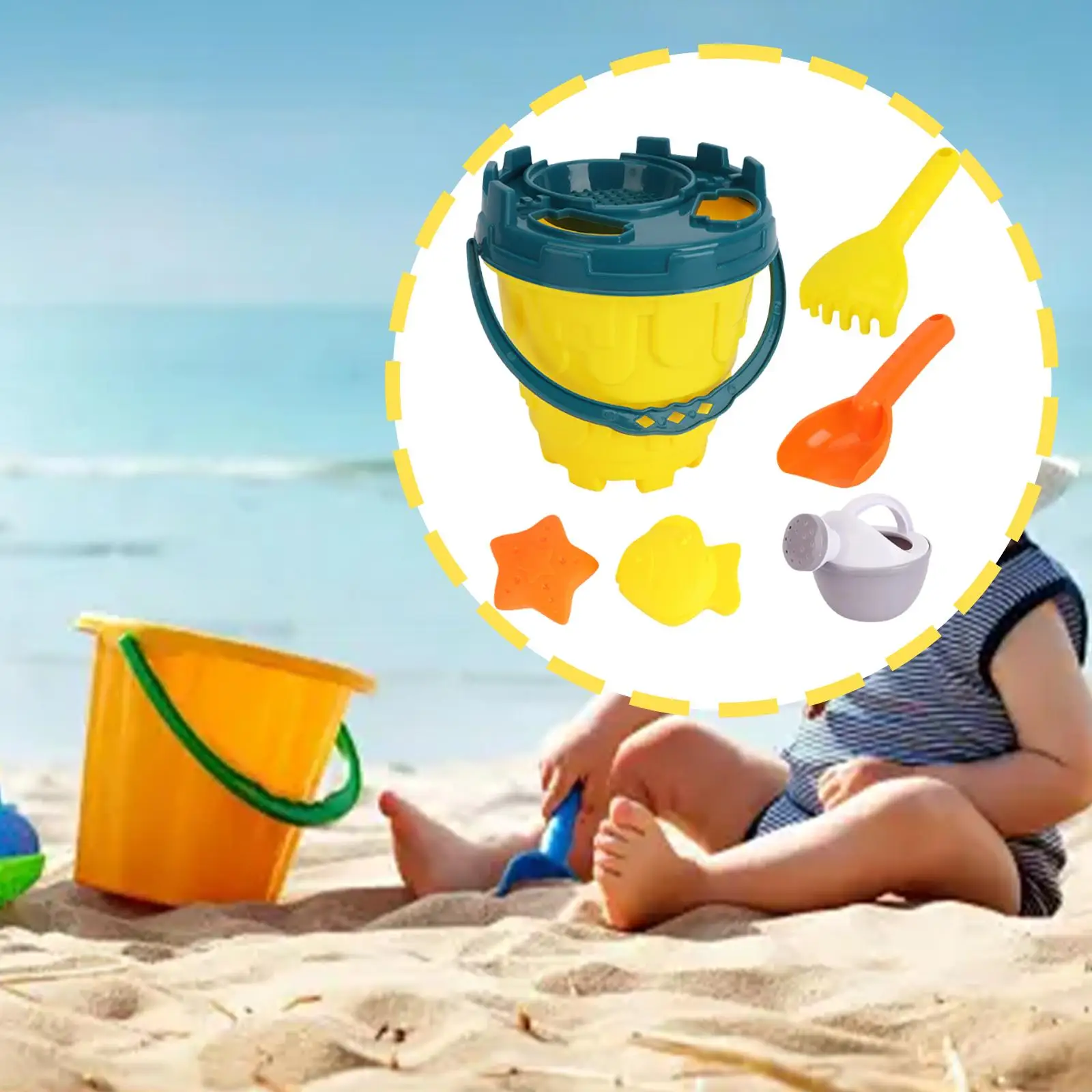 Kids Beach Toy Set Portable Pretend Play for Boys Girls Children Summer