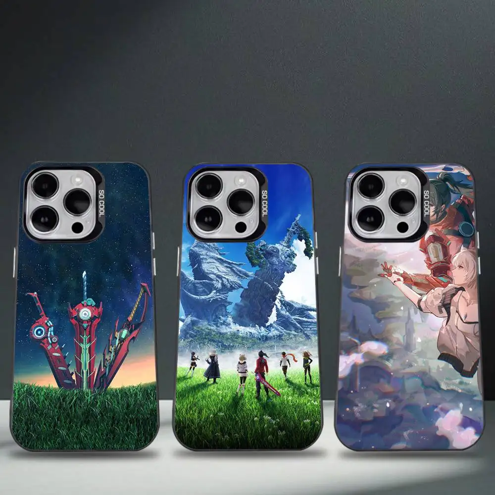 

Xenoblade Chronicles Phone Case For iPhone 16,15,14,13,12,11,8,7,Pro,Max,Plus,Mini,XS,SE Anti Fall Black Matte Hard