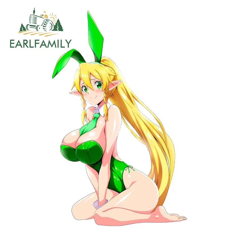 

EARLFAMILY Hentai Sexy Anime Bunny Girl Eif with Himeno Car Decals Bumper Laptop Motorcycle Beauty Decor Vinyl Car Accessories