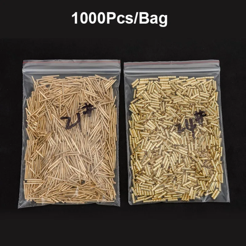 1000Pcs/Bag 21#23# Dental Lab Materials Special Copper Pin 18mm Denture Factory Gypsum with Red Plastic Sleeves Dowel Pin
