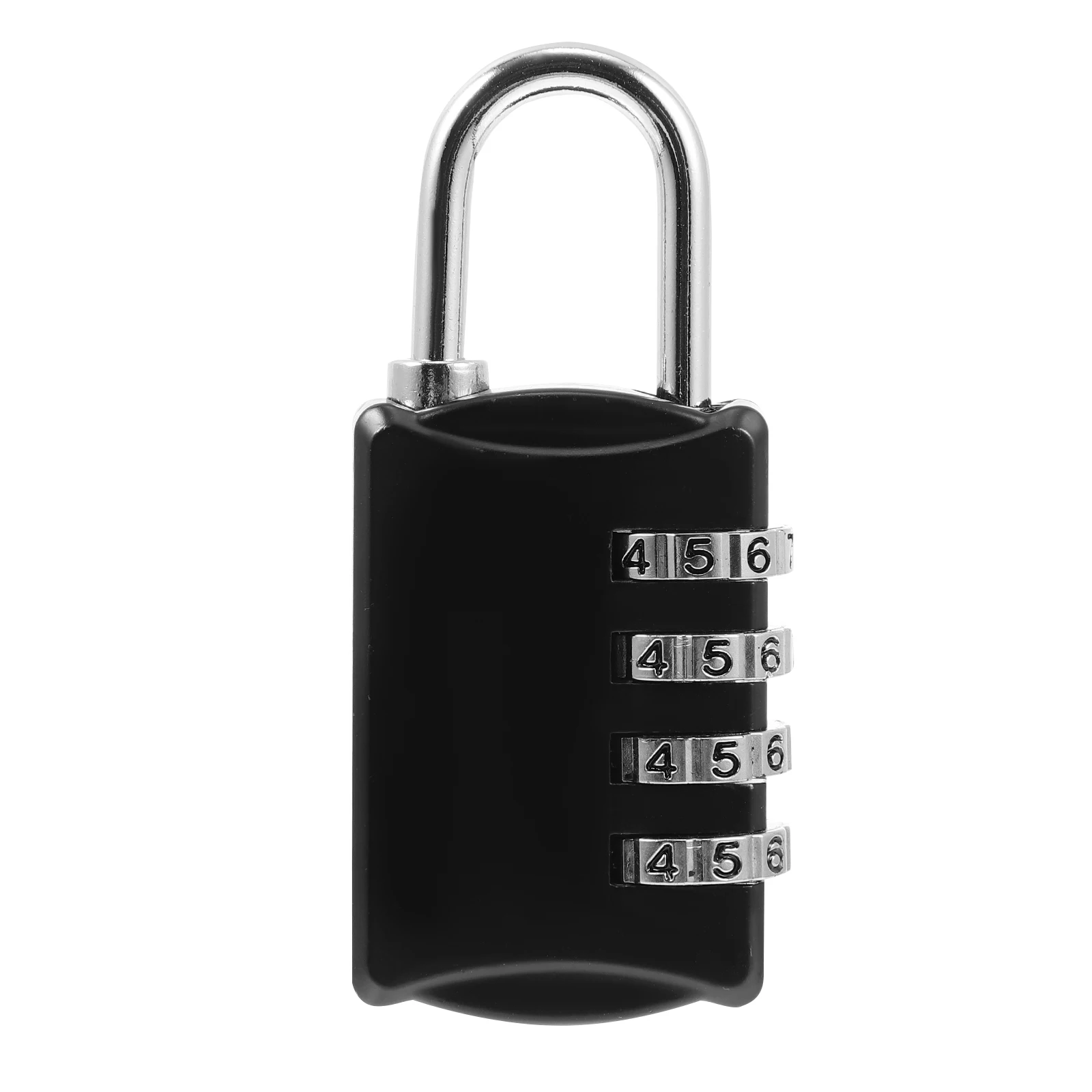 

1pc Combination Lock Padlock Black Zinc Alloy Anti wear Corrosion Resistant Gym Locker School Travel 4 Password Securing
