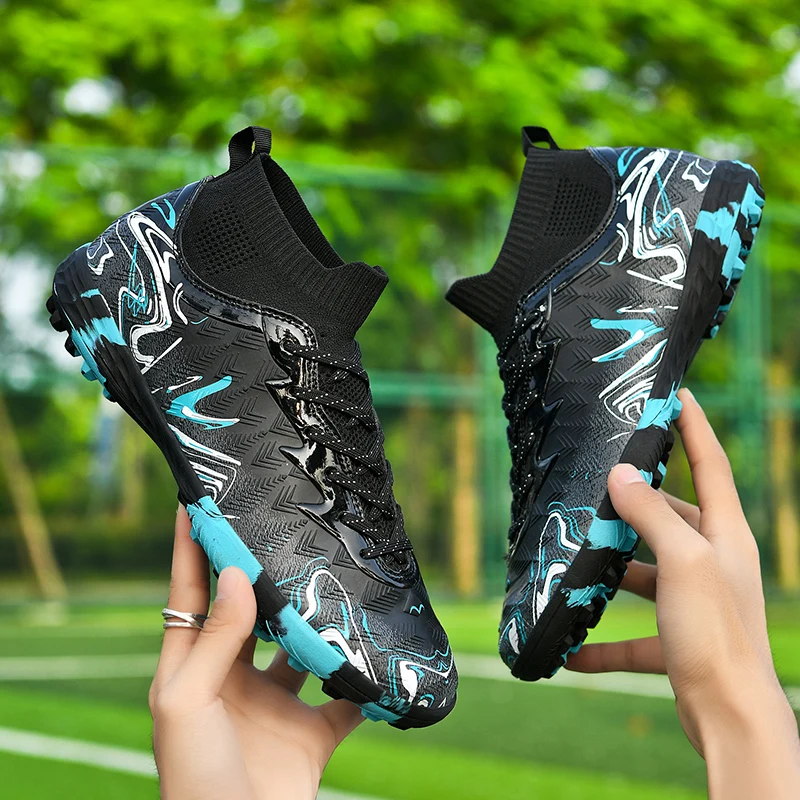 Neue Herren-Fußballschuhe für Rasen, Ultraleichte Sport-Indoor-FG-Turf-Futsal-Erwachsenen-Fußballstiefel, Rutschfeste Komfortable Stollenschuhe – Detail 17