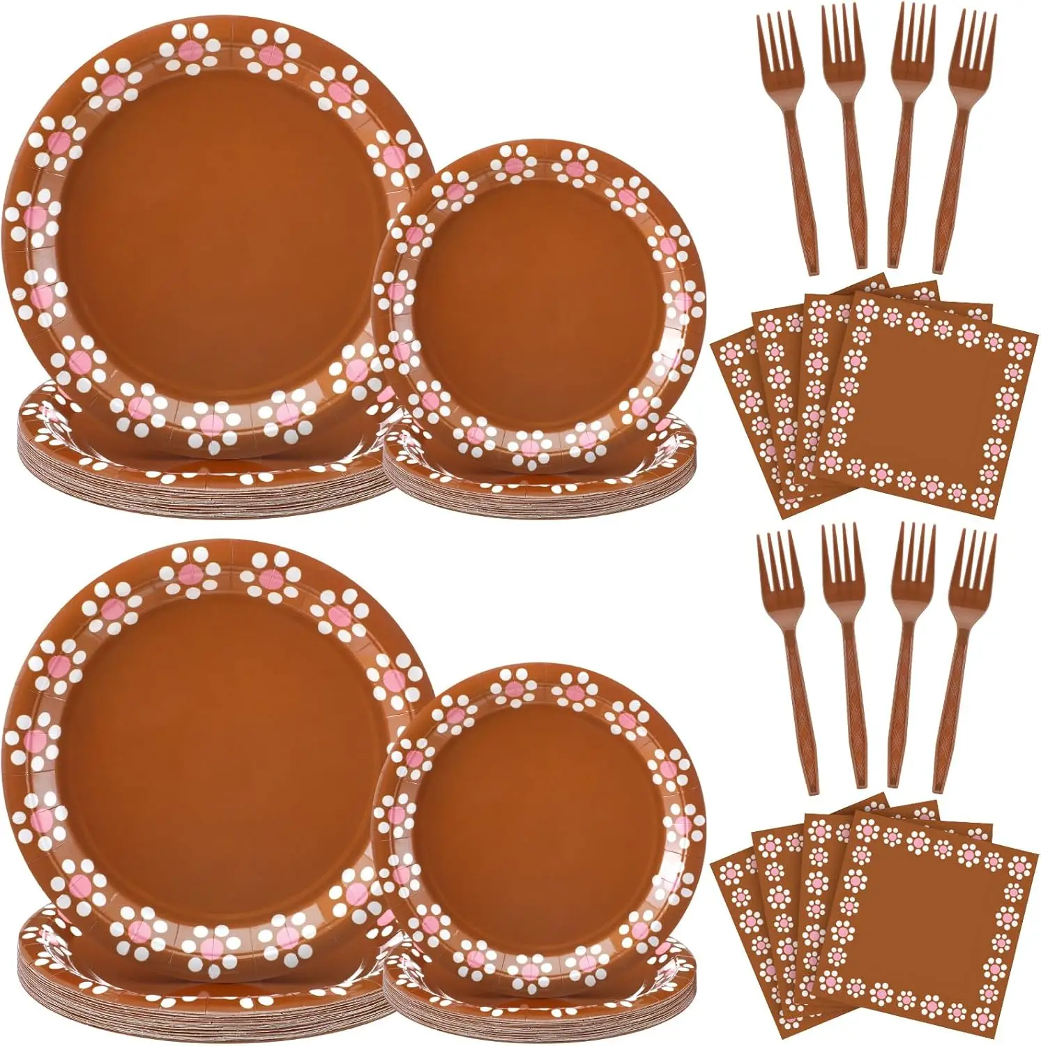 

96 Pcs Cielito Lindo Party Decoration Platos De Barro Mexicanos Fiesta Paper Plates Mexican Napkins Forks Tableware Set