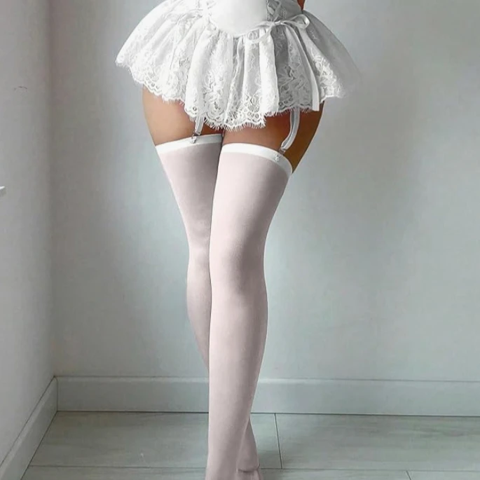 نادي جوارب ملونة المرأة 80D المخملية جوارب طويلة إلى الركب طالب الملابس الداخلية الفخذ الخريف الشتاء جورب دافئ فتاة الساخن مثير الجورب #4