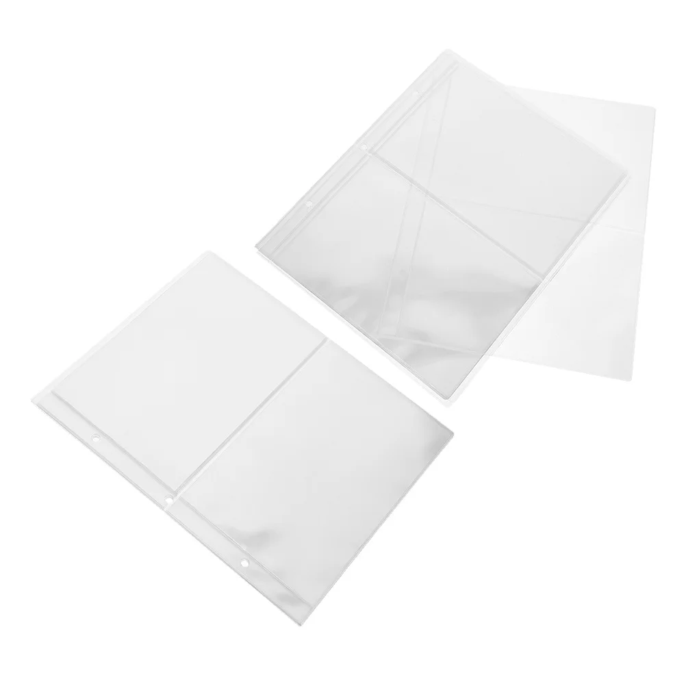 2pcs Transparent Banknote Album Pages For Currency Collection Large Capacity Pvc Money Holder Clear Protective Sleeves Bill