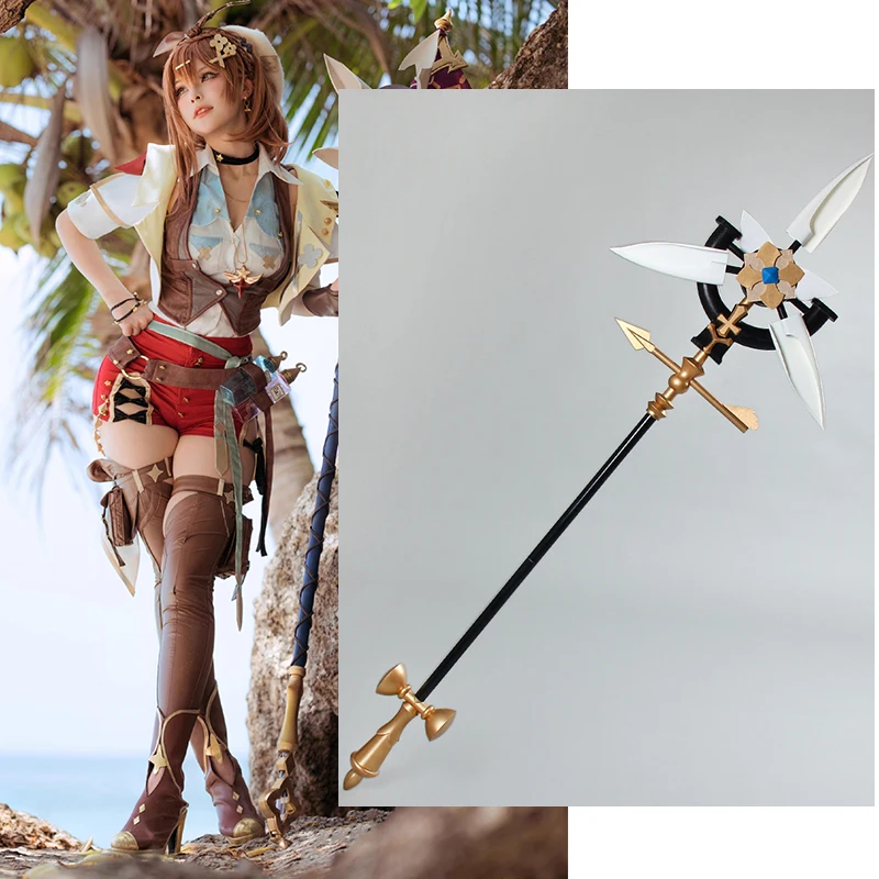 180CM Reisalin Stout staff ATELIER RYZA 3:Alchemist of the End the Secret Key Ryza Cosplay Prop Decoration Accessorie Halloween