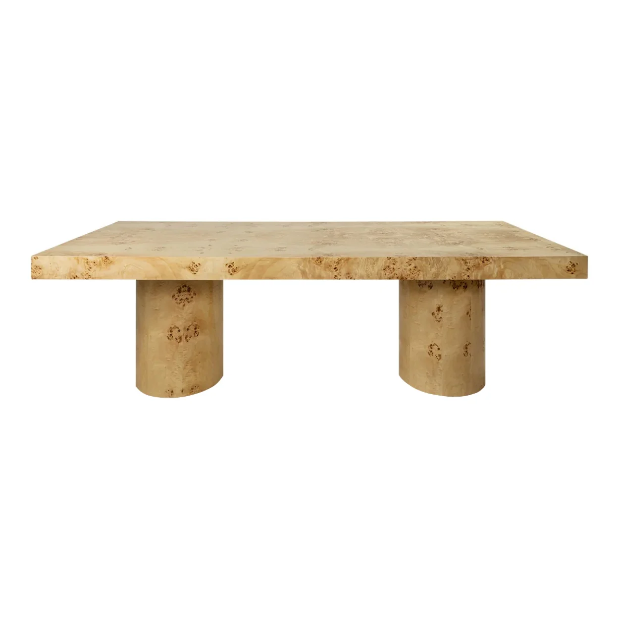 # Luxury Modern Wooden Indoor Dinner Table Rectangle Nordic Wabi Sabi Burl Wood Dining Table