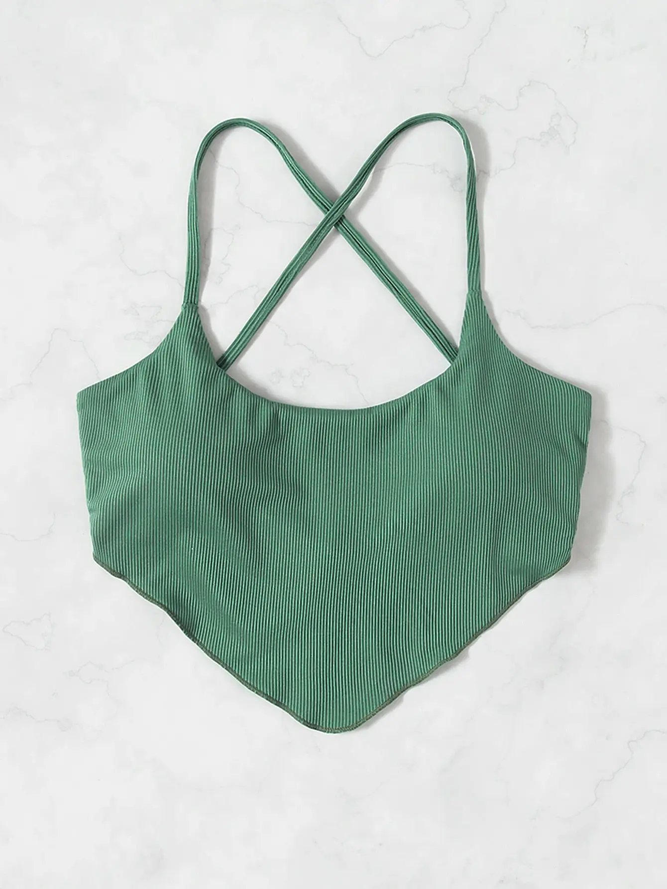 

2025 sexy suspender bikini women's singles top european and american sexy bra with bra pad hot spring swimsuit