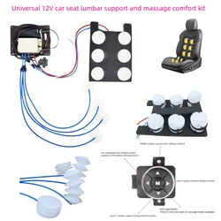 Car Seat Lumbar Support Massage Cushions Electric Back Neck Air Inflatable Pillow Lumbar Massage for RV AUTO Bed Chair Sofa