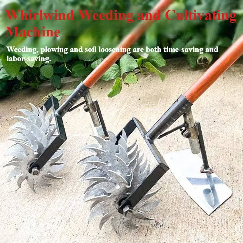 New Cyclone Wheel Weeding Tool Heat Treated Steel Blade For Tilling Digging Furrow Agricultural Landscaping Weed Control