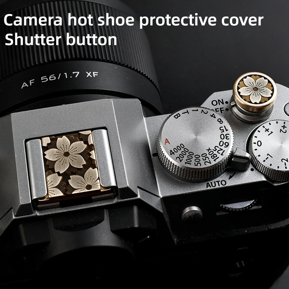 Capa de sapata para câmera de metal, tampa protetora do botão do obturador para canon nikon sony fuji xt50 xm5 xt30ii xs20 xt5 leica, acessórios