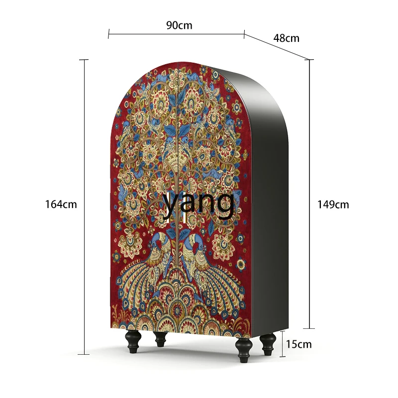 Yjq Affordable Luxury Style Pachira Macrocarpa Household Bedroom Solid Wood Wardrobe Living Room Locker Storage Cabinet