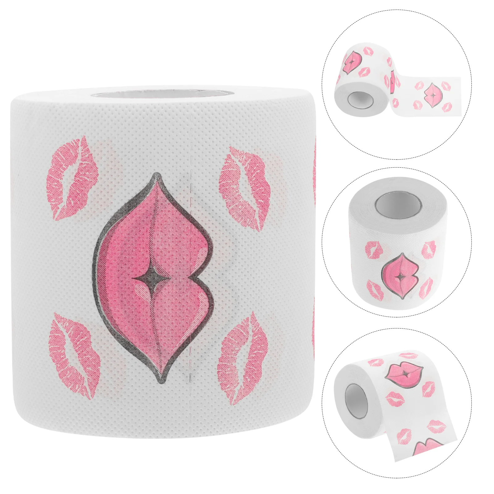 2 Rolls Red Mouth Tissue Toilet Paper Kitchen Napkin Bathroom Accessory Decorate Lip Patterns