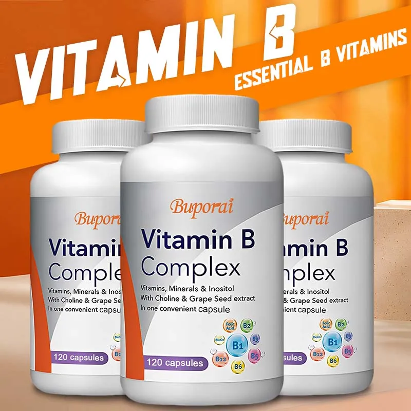 

Vitamin B Complex - B1, B2, B3, B5, B6, B12, Biotin, Folic Acid, Nervous System, Metabolism, Immune and Energy Support